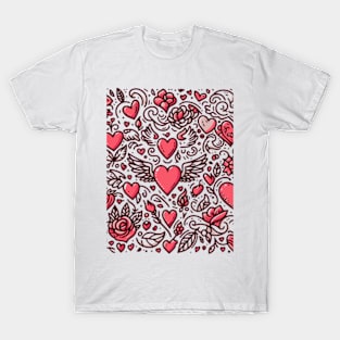 Valentine's Day Pattern T-Shirt